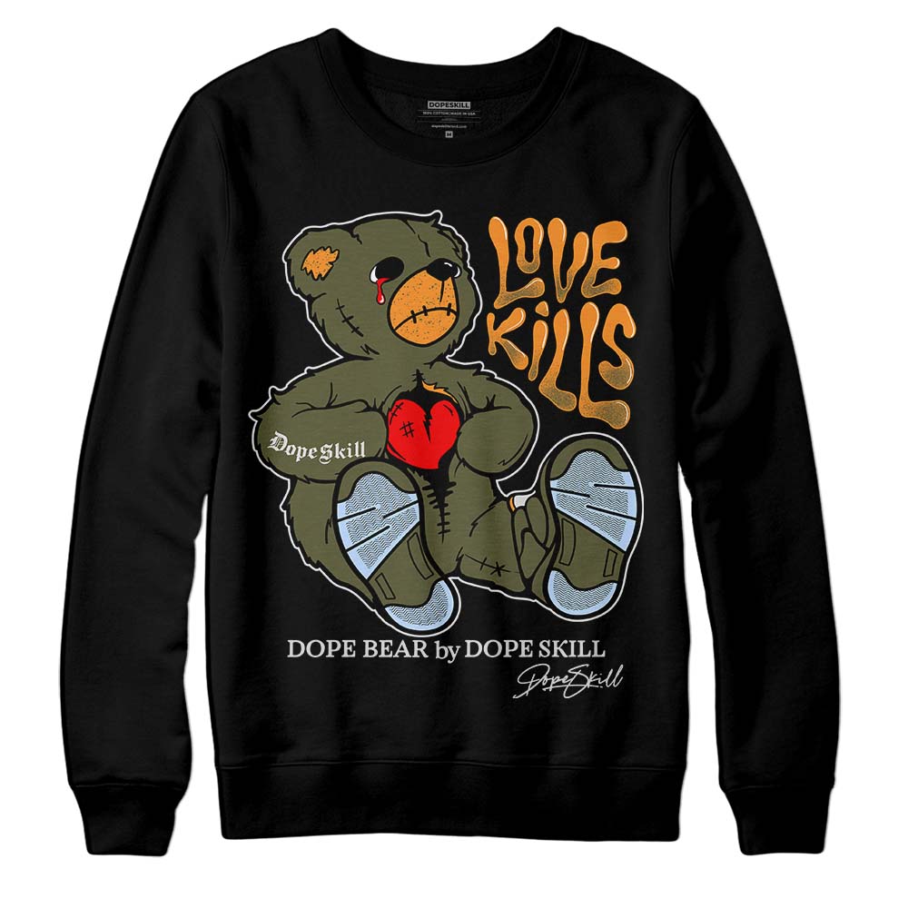 Olive 5s superstreetwear Sweatshirt Love Kills Graphic