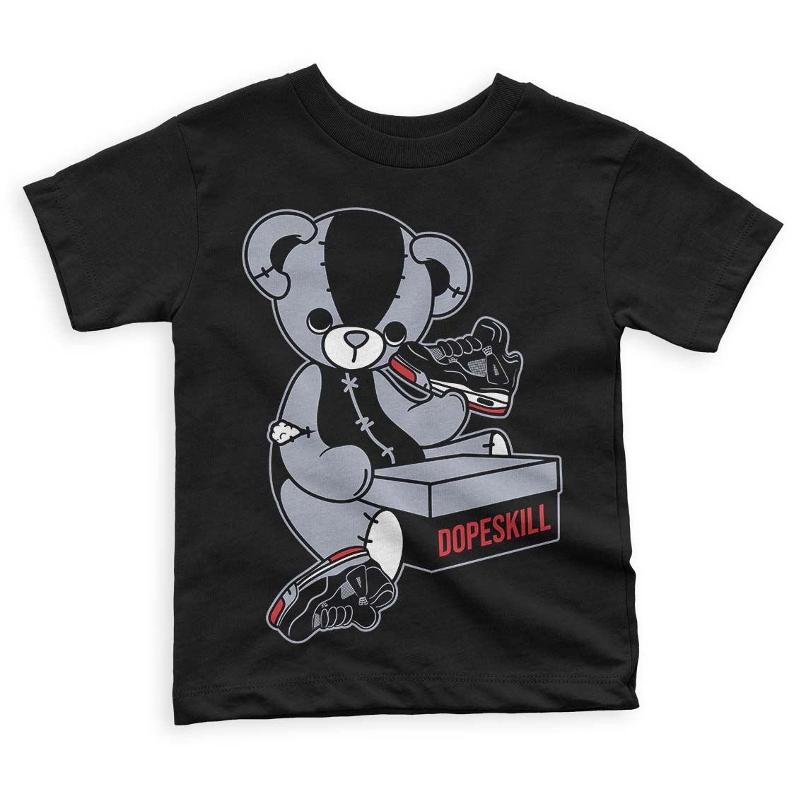 Bred Reimagined 4s superstreetwear Toddler Kids T-shirt Sneakerhead BEAR Graphic