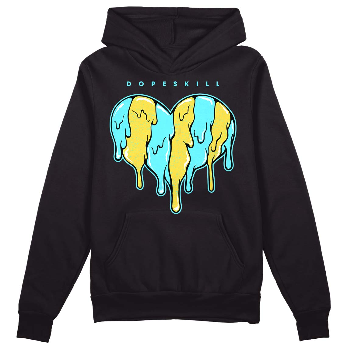 Aqua 5s superstreetwear Hoodie Sweatshirt Slime Drip Heart Graphic