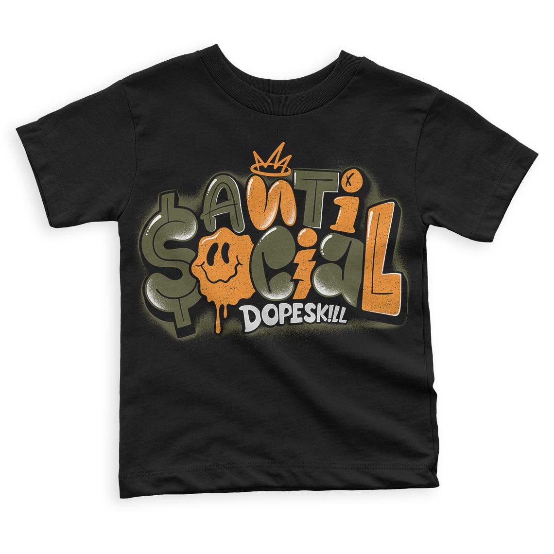 Olive 5s superstreetwear Toddler Kids T-shirt Anti Social Graphic