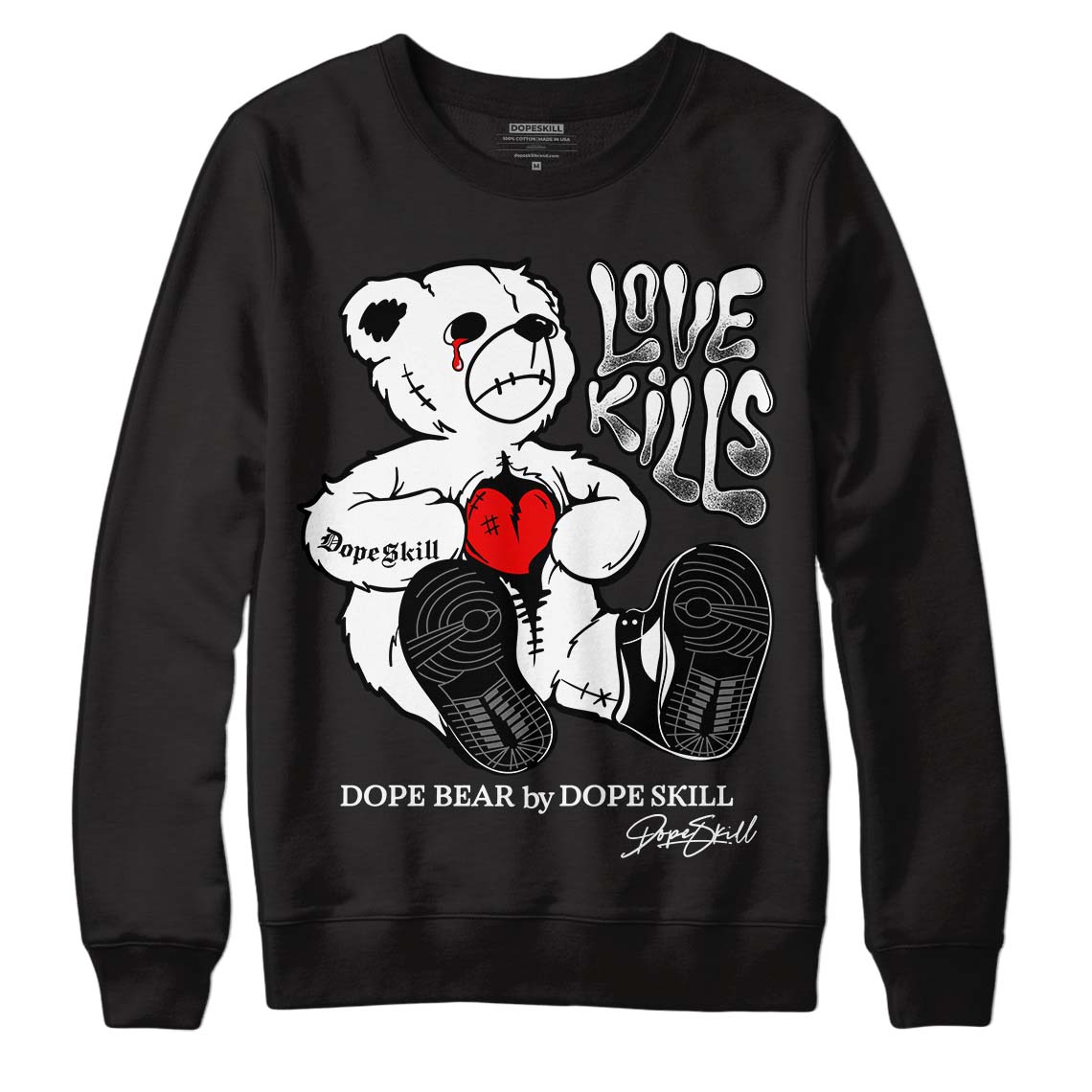 Dunk Low Panda White Black superstreetwear Sweatshirt Love Kills Graphic