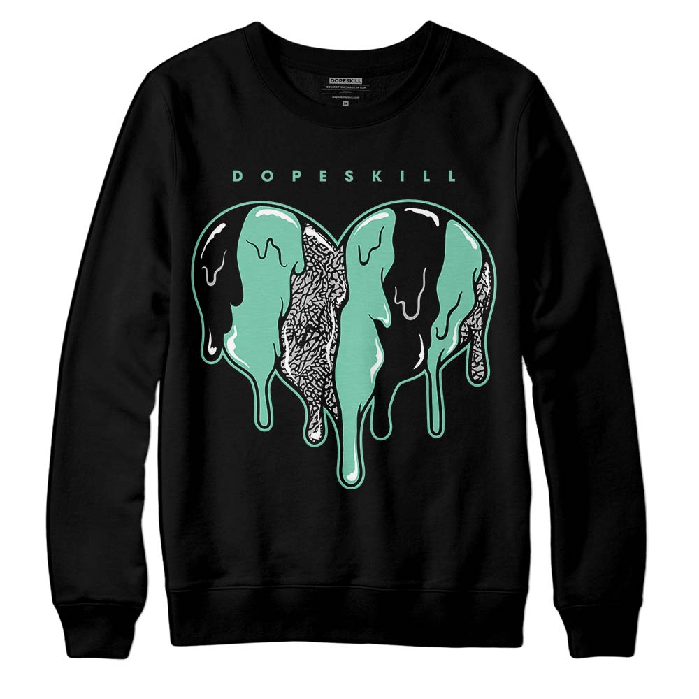 Green Glow 3s superstreetwear Sweatshirt Slime Drip Heart Graphic