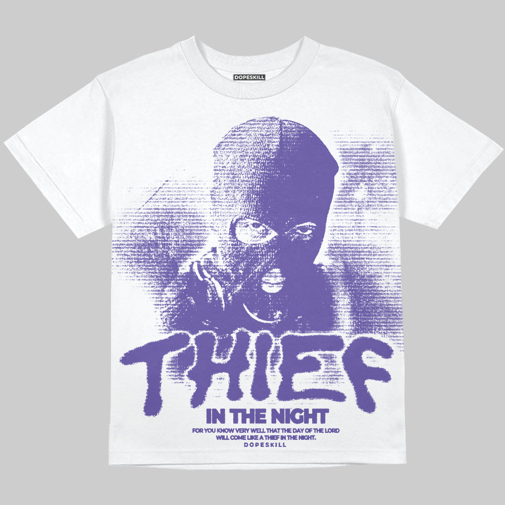 Grape 5s superstreetwear Oversize Print T-Shirt Thief In The Night Graphic