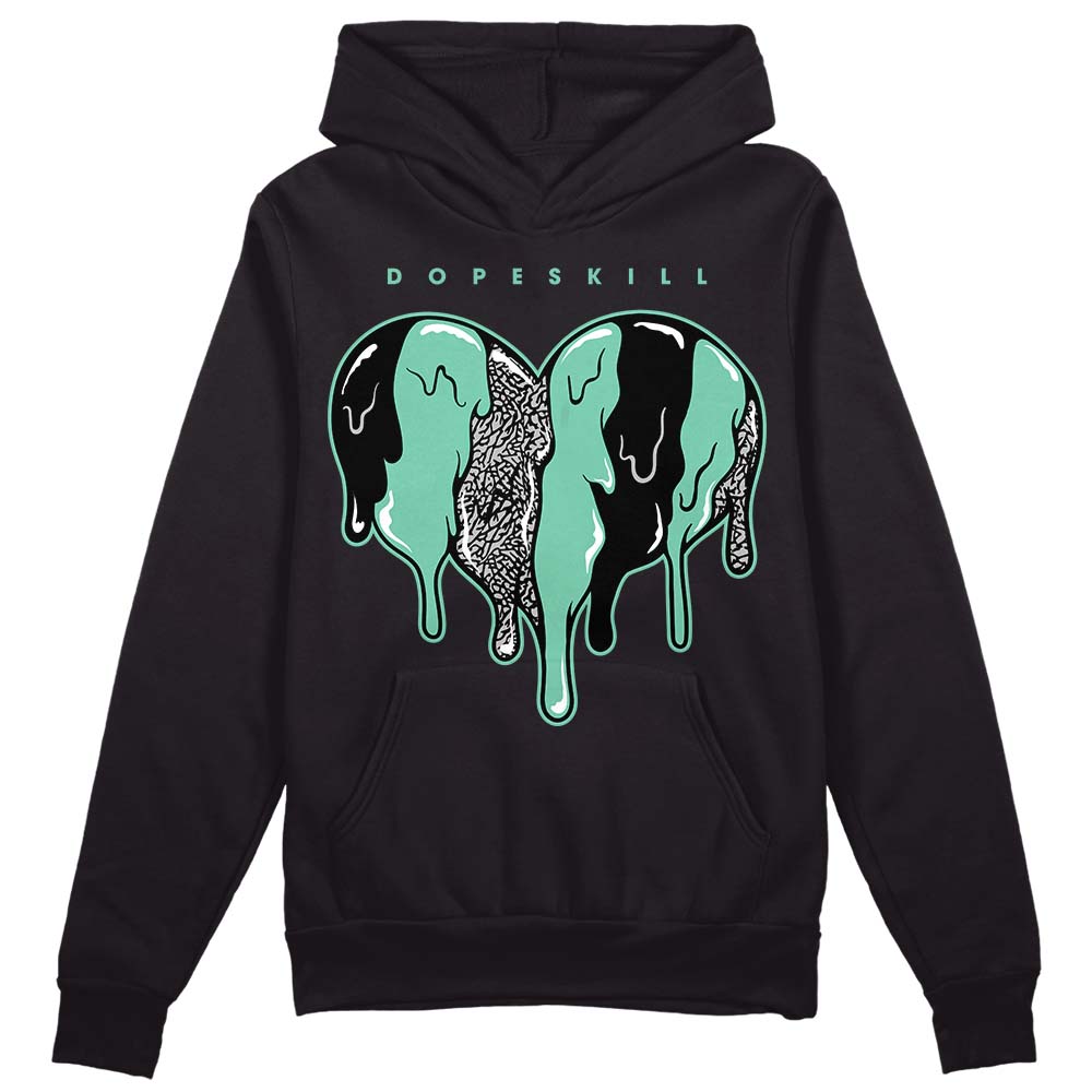 Green Glow 3s superstreetwear Hoodie Sweatshirt Slime Drip Heart Graphic