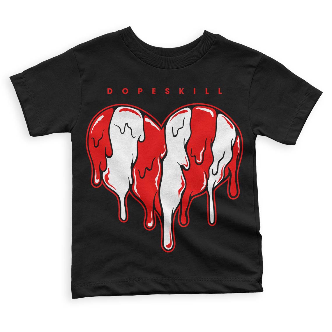 Cherry 11s  superstreetwear Toddler Kids T-shirt Slime Drip Heart Graphic