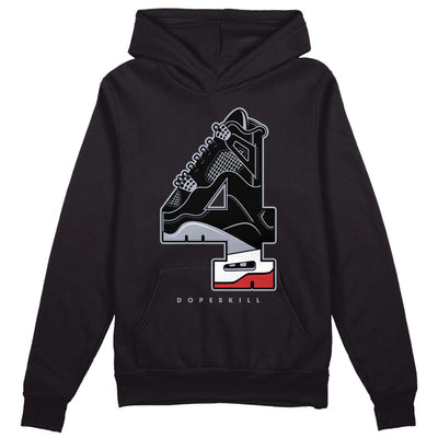Bred Reimagined 4s DopeSkill Hoodie Sweatshirt No.4 Graphic