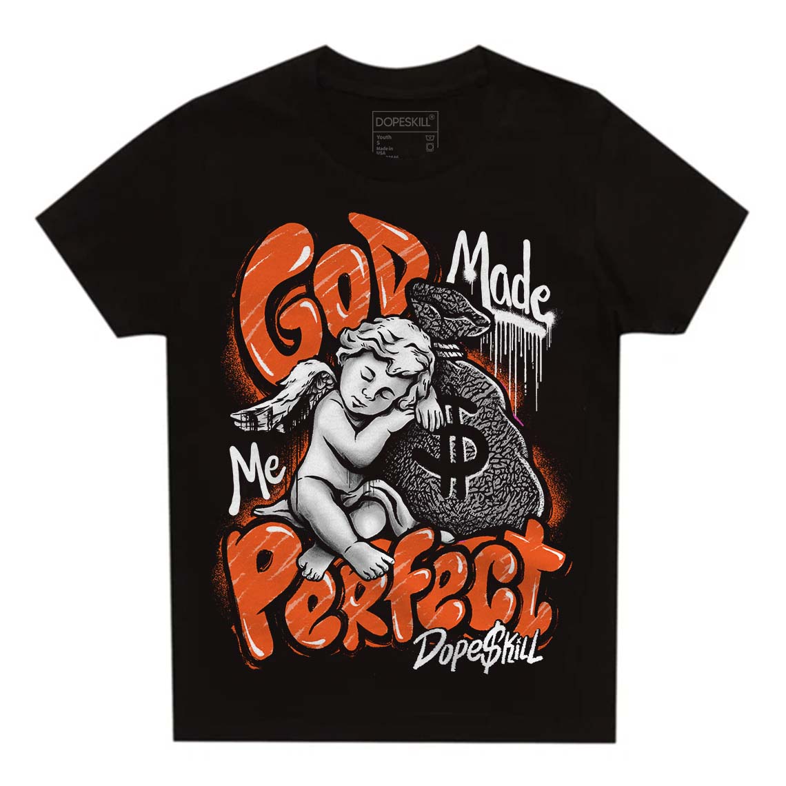 Georgia Peach 3s superstreetwear Toddler Kids T-shirt God Made Me Perfect Graphic