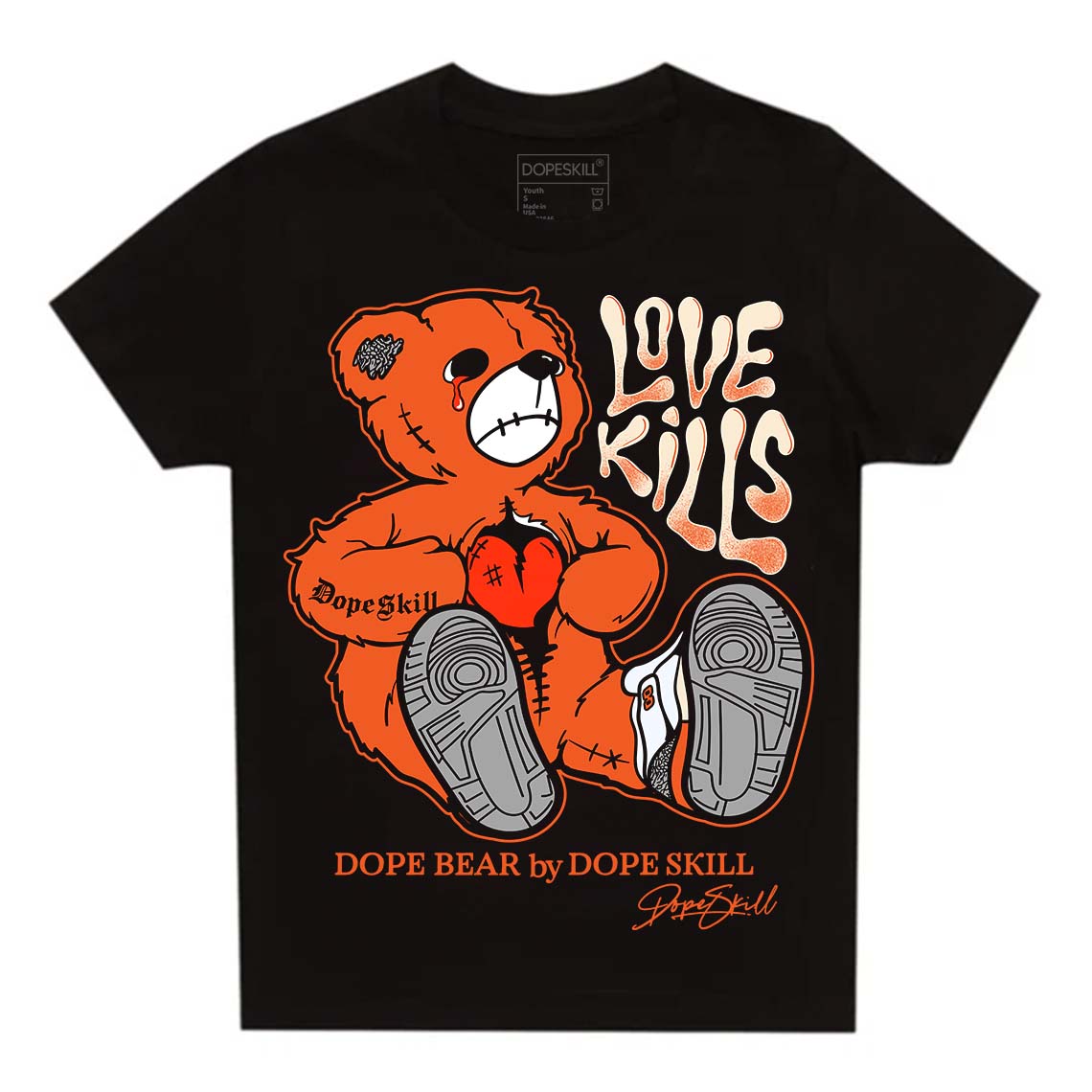 Georgia Peach 3s superstreetwear Toddler Kids T-shirt Love Kills Graphic