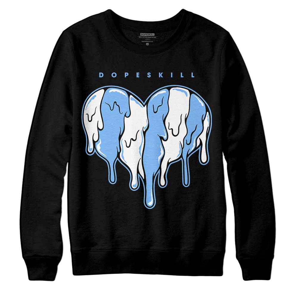 Powder Blue 9s superstreetwear Sweatshirt Slime Drip Heart Graphic