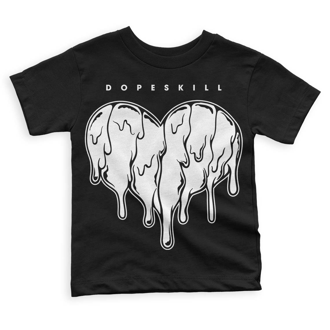 Panda White Black Dunk Low superstreetwear Toddler Kids T-shirt Slime Drip Heart Graphic