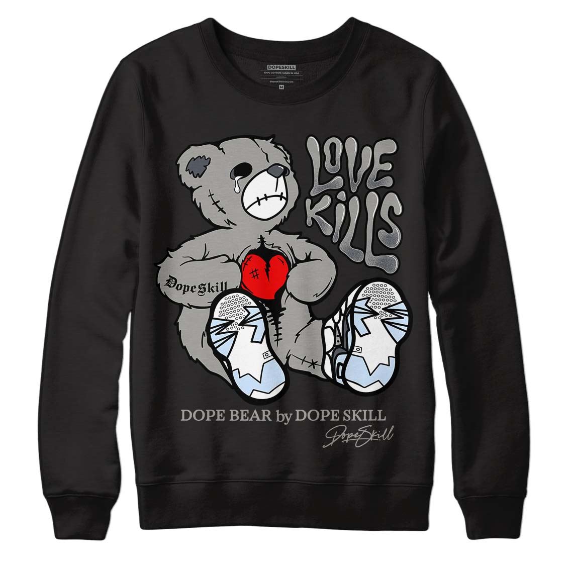 Cool Grey 6s superstreetwear Sweatshirt Love Kills Graphic