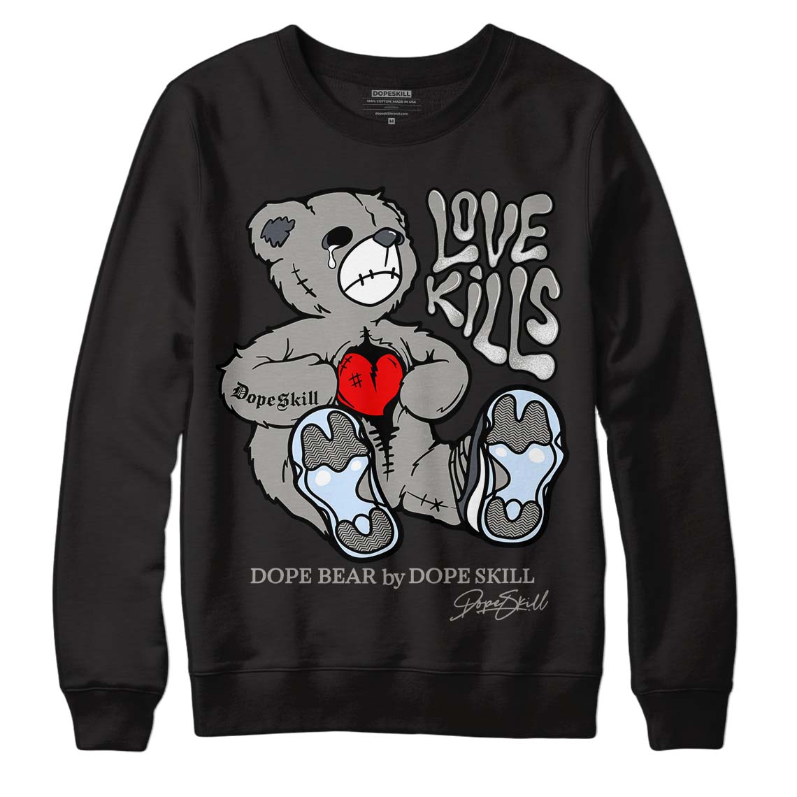 Cool Grey 11s superstreetwear Sweatshirt Love Kills Graphic
