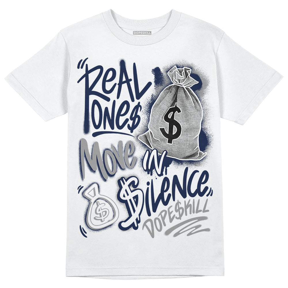 AJ Spizike White Obsidian superstreetwear T-Shirt Real Ones Move In Silence Graphic
