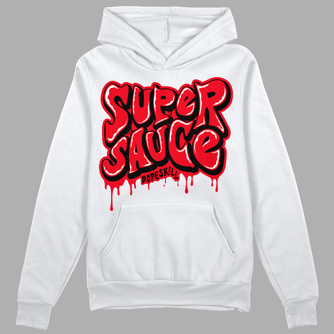 Red Thunder 4s superstreetwear Hoodie Sweatshirt Super Sauce Graphic