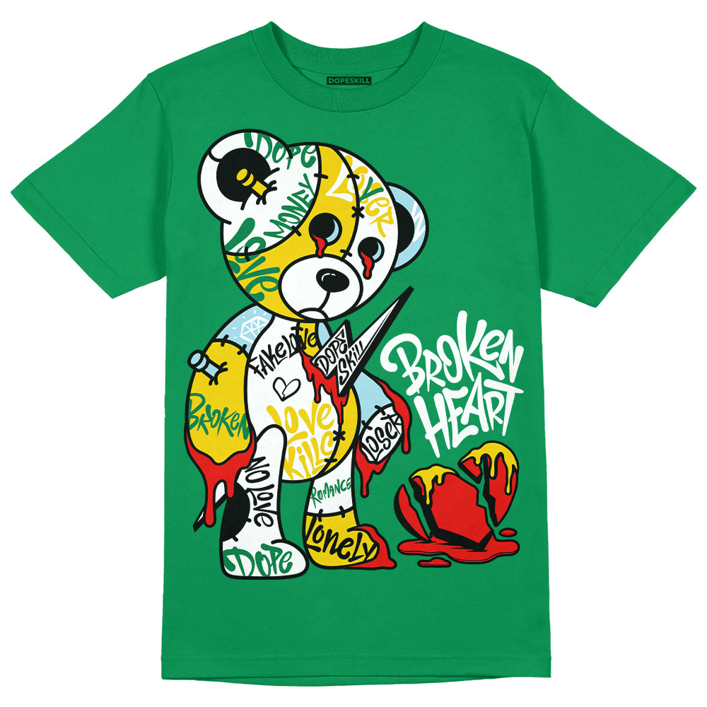 Lucky Green 5s superstreetwear Green T-shirt Broken Heart Graphic