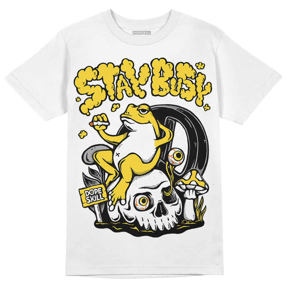 Black Tour Yellow AJ 4 Thunder superstreetwear Unisex T-Shirt Stay Busy Graphic