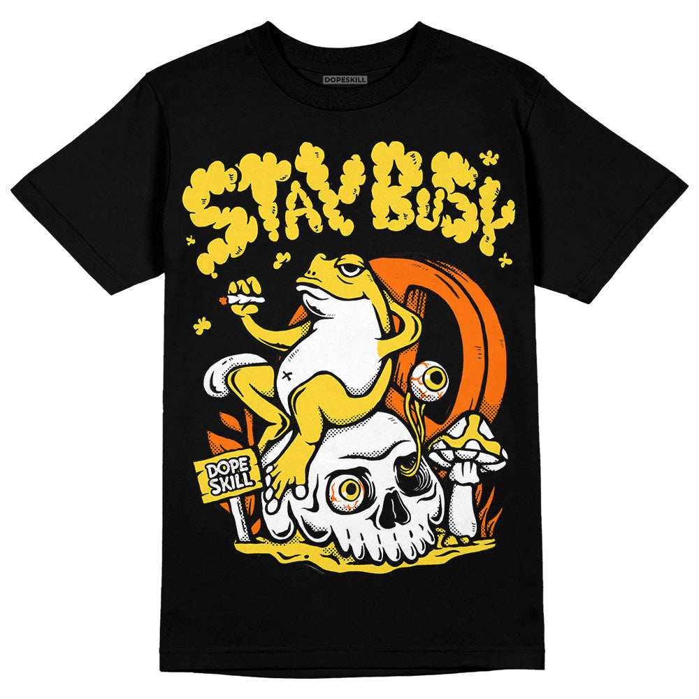 Black Tour Yellow AJ 4 Thunder superstreetwear Unisex T-Shirt Stay Busy Graphic