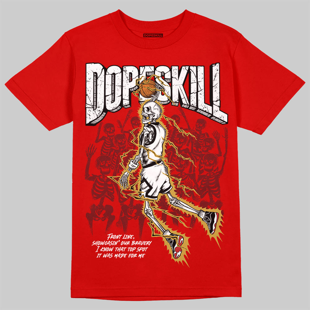 Bred Velvet 11s superstreetwear Red T-shirt Thunder Dunk Graphic
