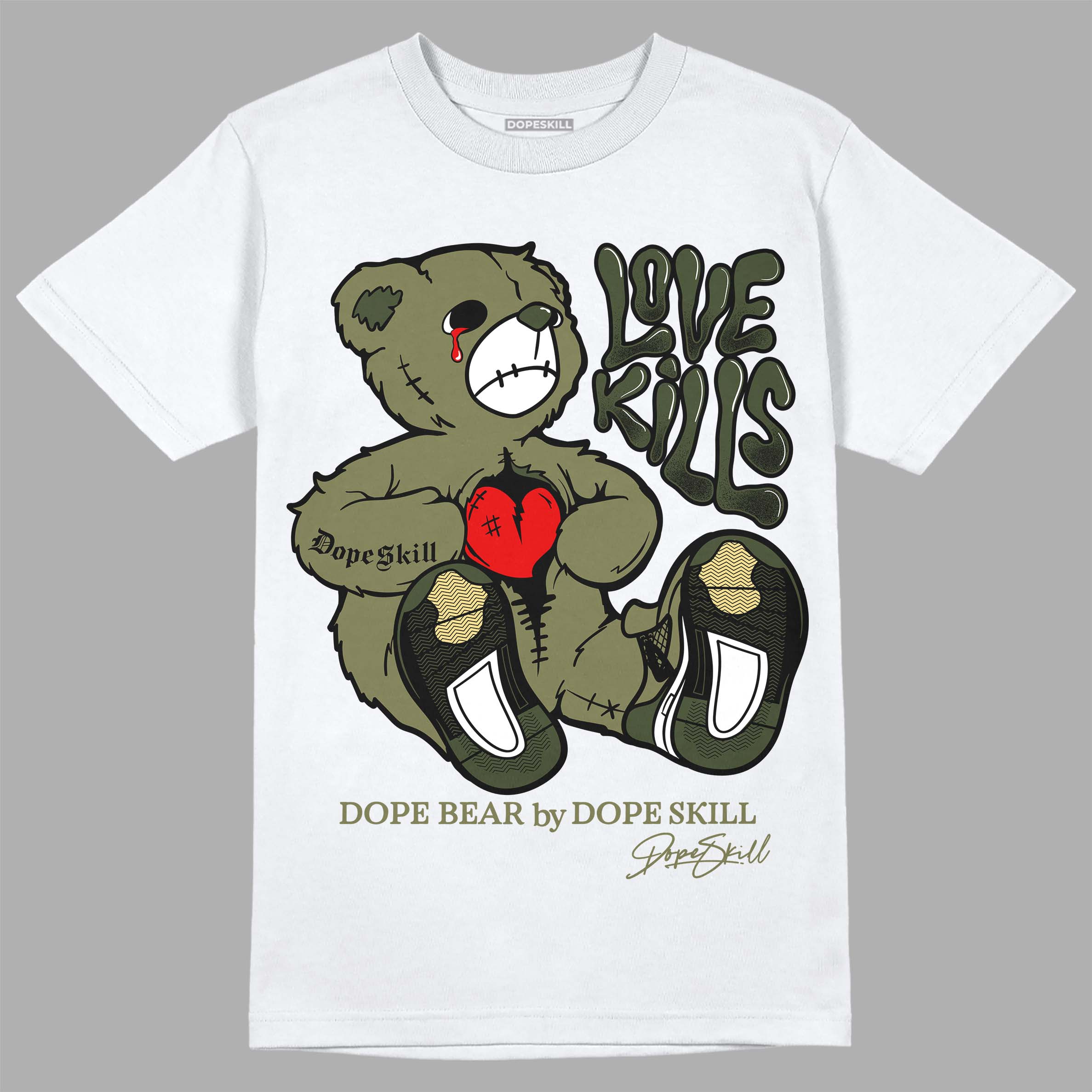Craft Olive 4s superstreetwear T-Shirt Love Kills Graphic