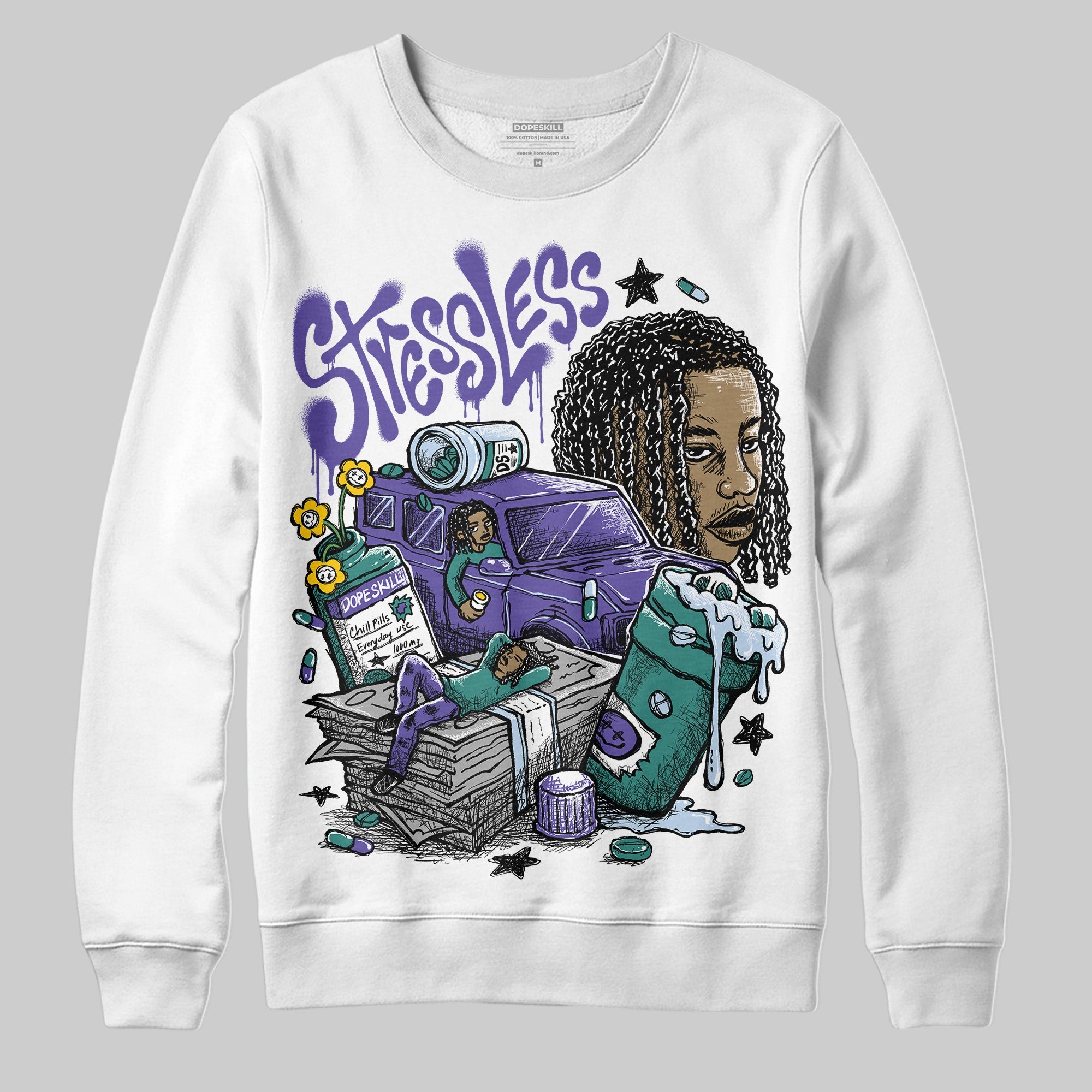 Grape 5s superstreetwear Sweatshirt Stressless Graphic
