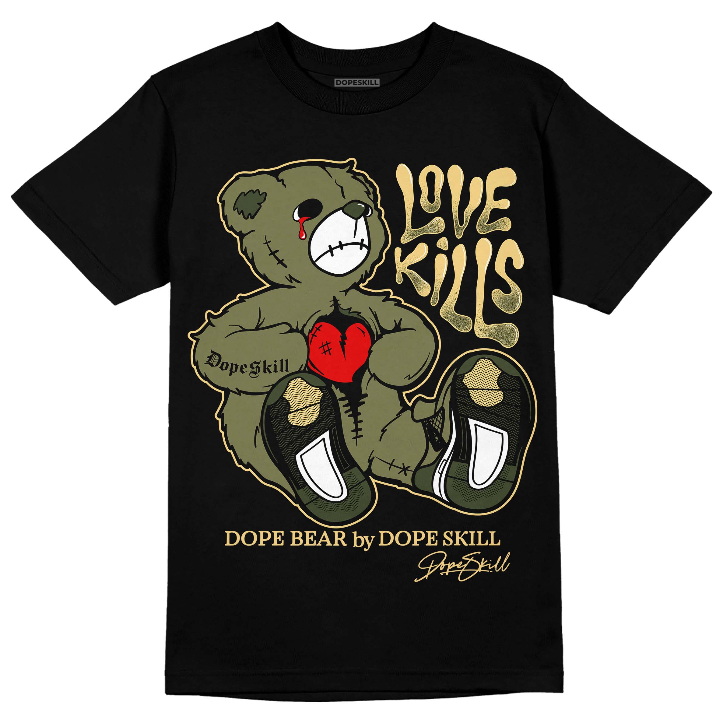 Craft Olive 4s superstreetwear T-Shirt Love Kills Graphic