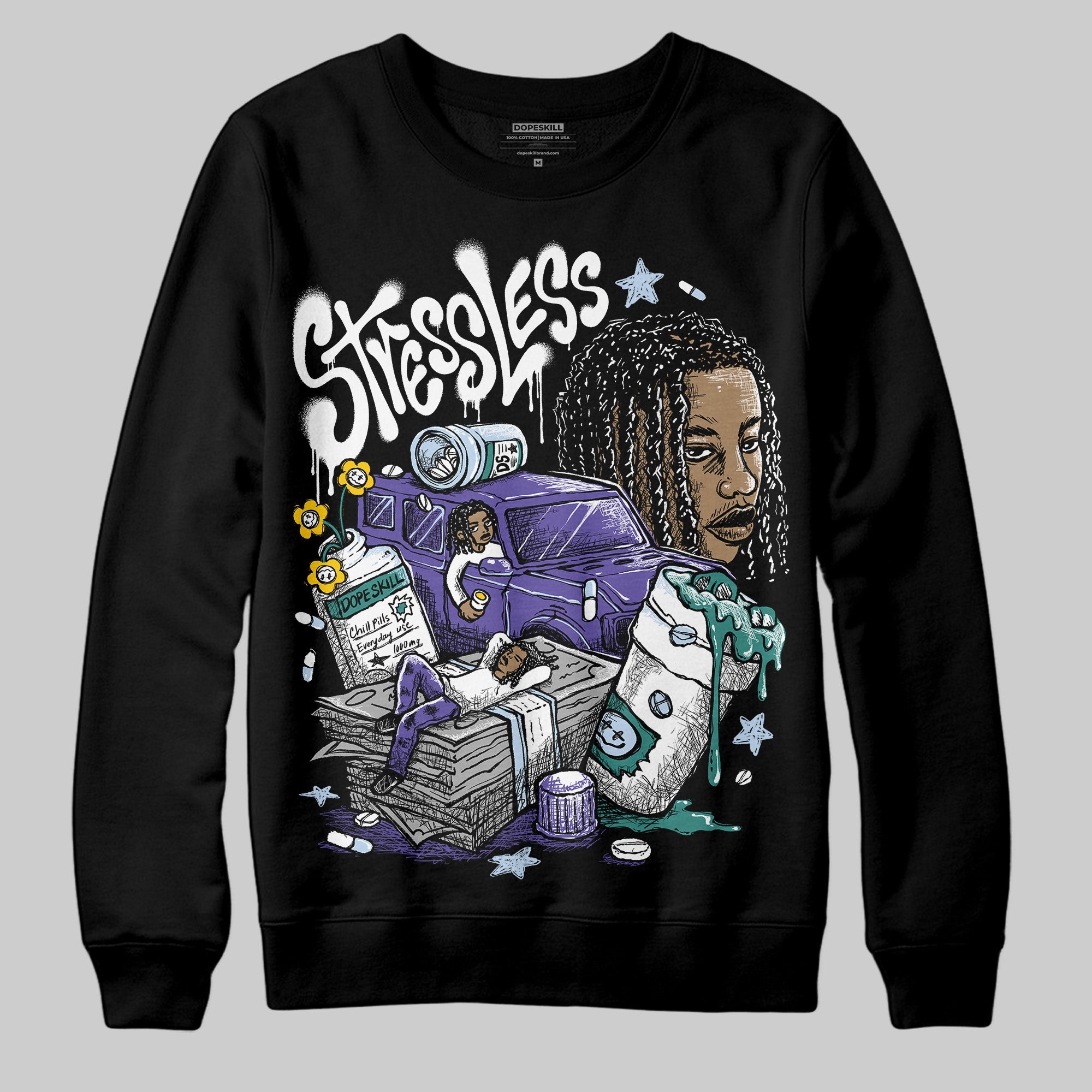 Grape 5s superstreetwear Sweatshirt Stressless Graphic