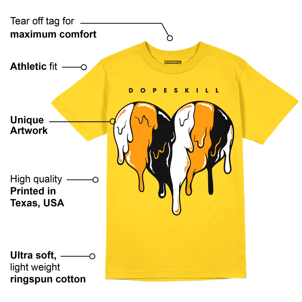 Yellow Ochre 6s superstreetwear Yellow T-shirt Slime Drip Heart Graphic