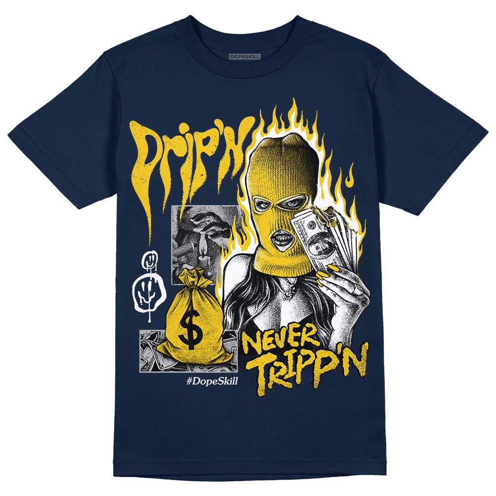 Michigan Dunks superstreetwear Midnight Navy T-Shirt Drip'n Never Tripp'n Graphic