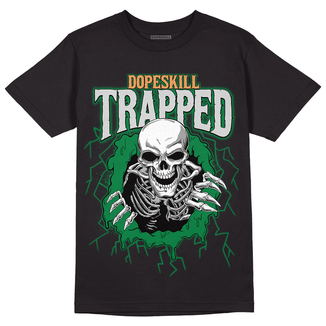 Pine Green 4s superstreetwear T-Shirt Trapped Halloween Graphic