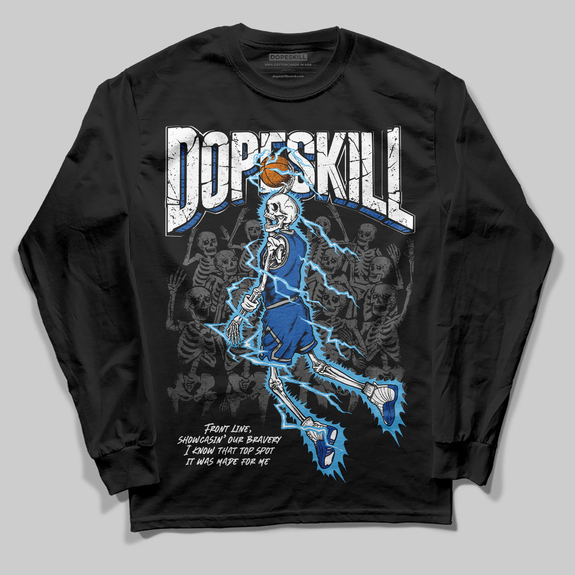 Blueberry 12s superstreetwear Long Sleeve T-shirt Thunder Dunk Graphic