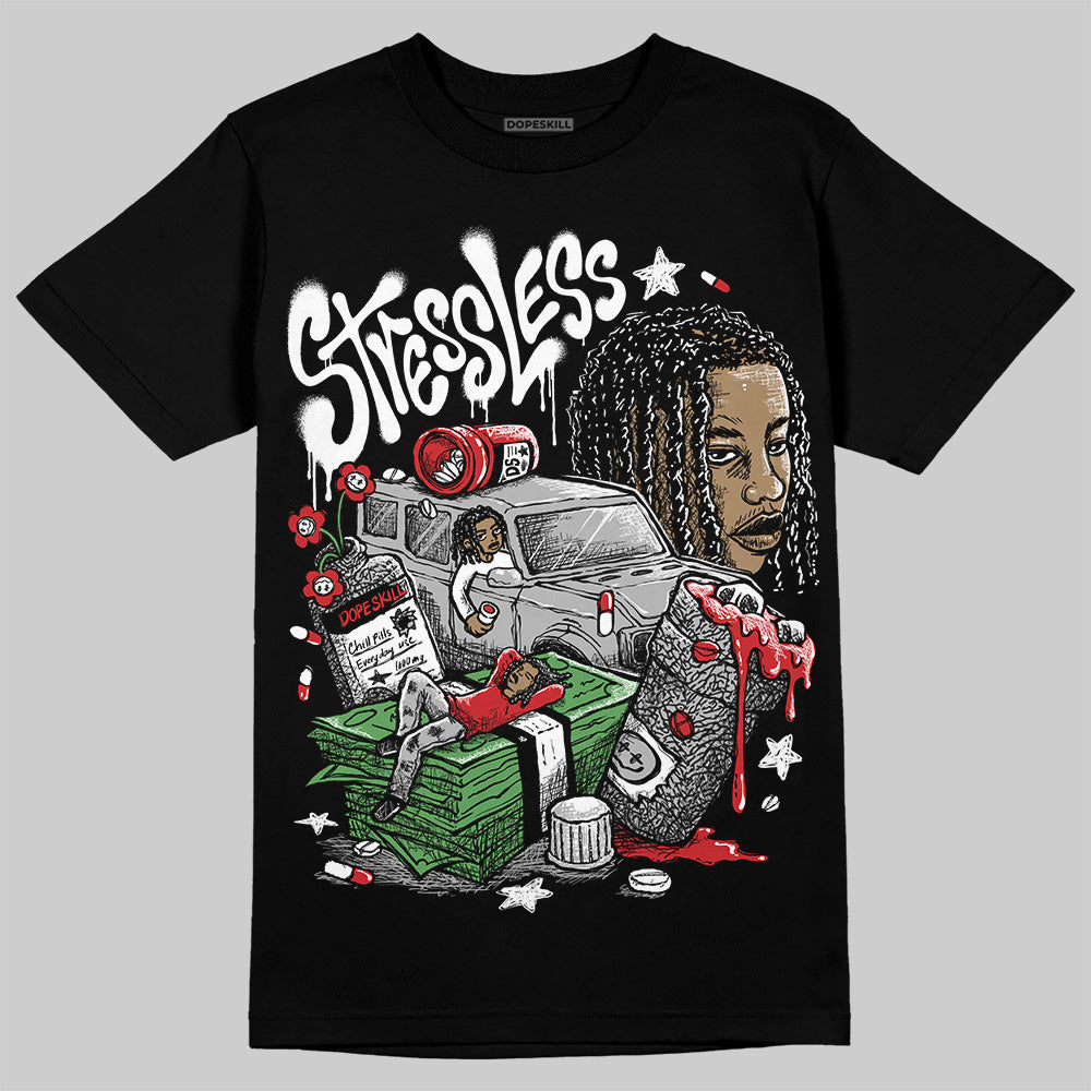 Black Cement 3s superstreetwear T-Shirt Stressless Graphic