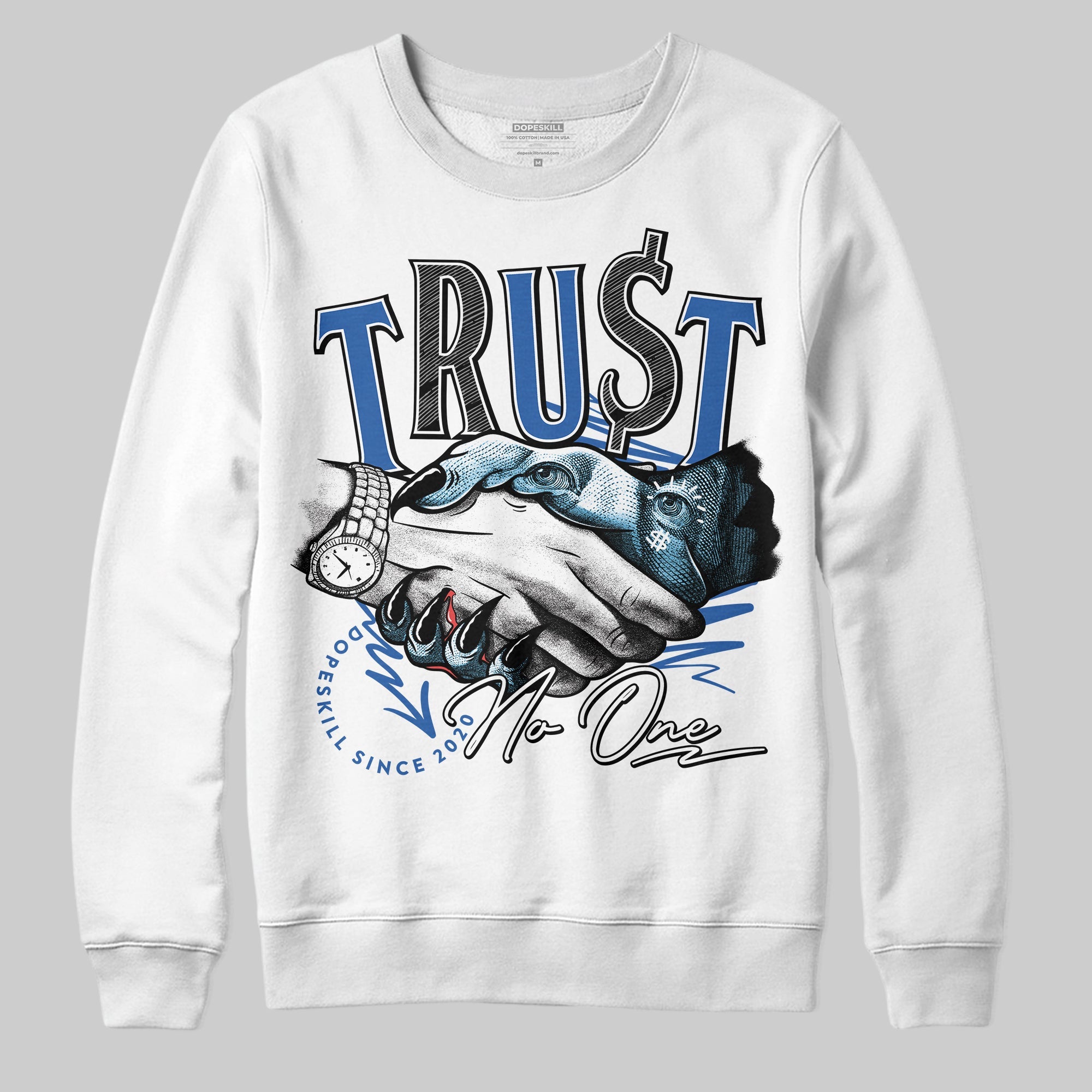 Blueberry 12s superstreetwear Sweatshirt Trust No One Graphic