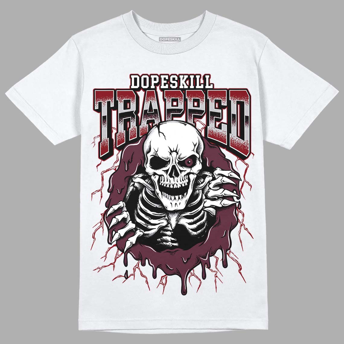Burgundy 5s superstreetwear T-Shirt Trapped Halloween Graphic