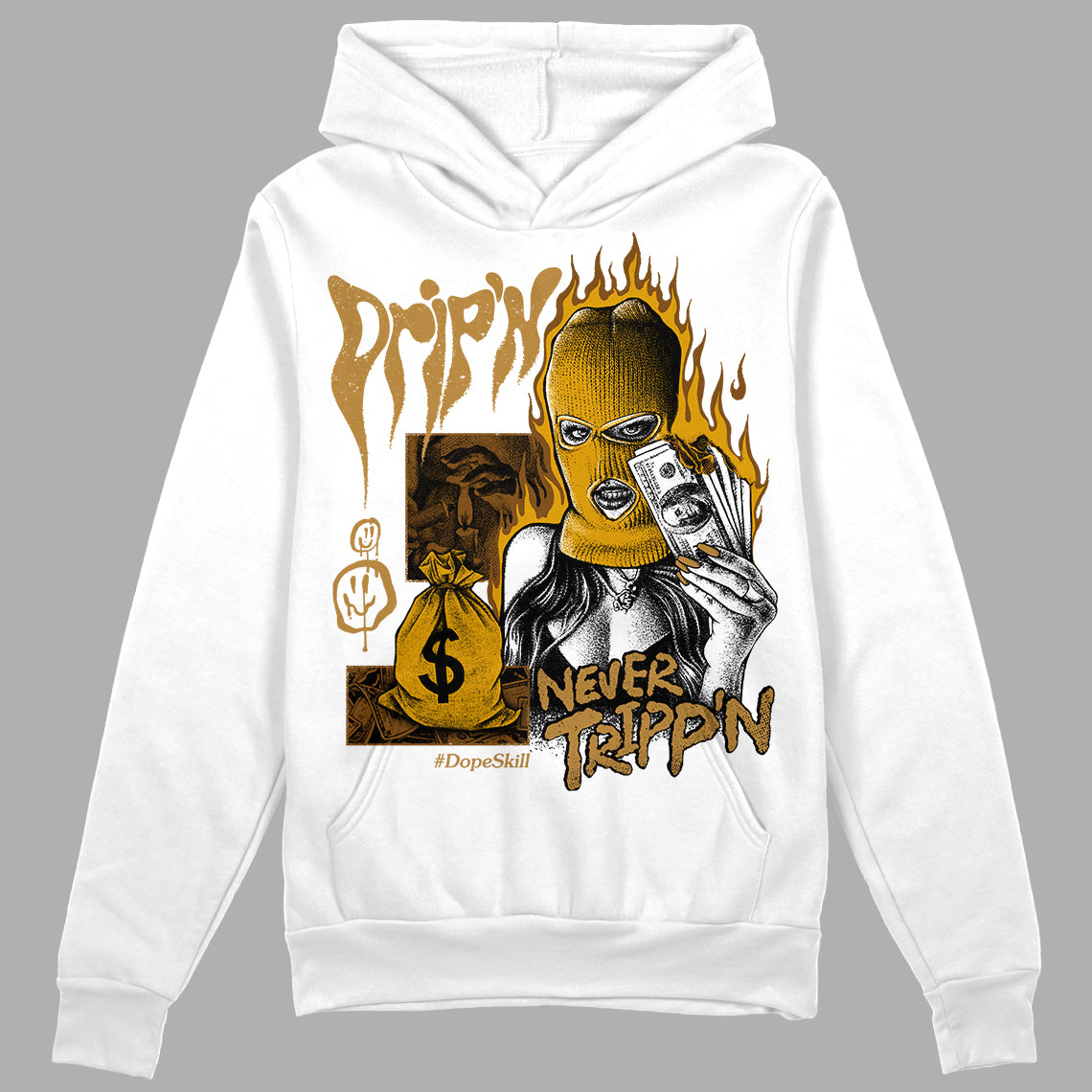 Wheat 13s superstreetwear Hoodie Sweatshirt Drip'n Never Tripp'n Graphic