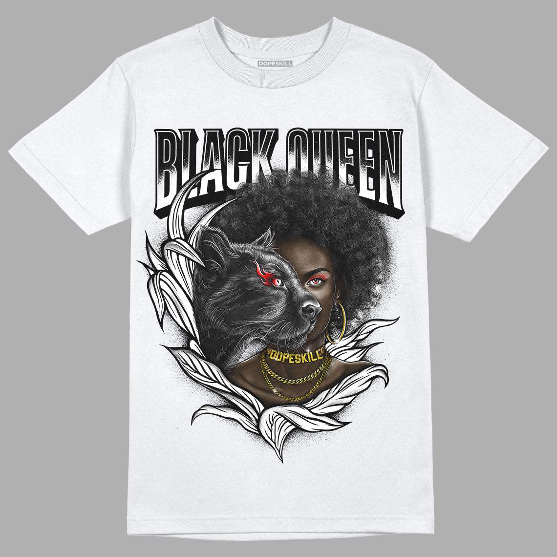 Dunk Low Panda White Black superstreetwear T-Shirt New Black Queen Graphic