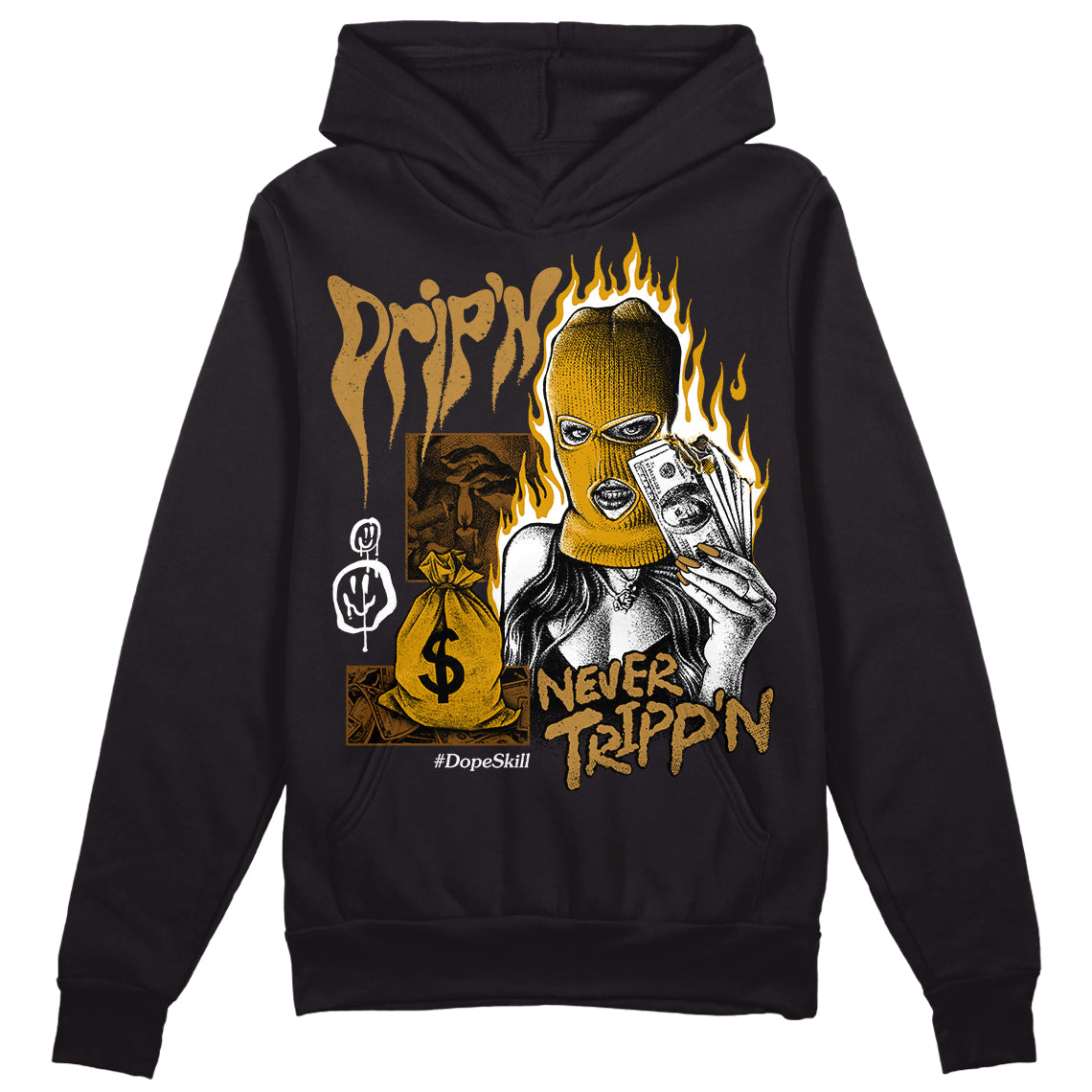 Wheat 13s superstreetwear Hoodie Sweatshirt Drip'n Never Tripp'n Graphic