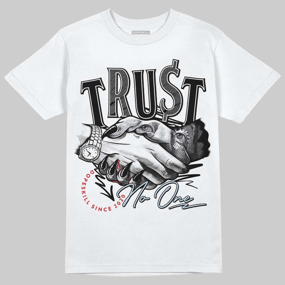 Black Metallic Reimagined 5s superstreetwear T-Shirt Trust No One Graphic