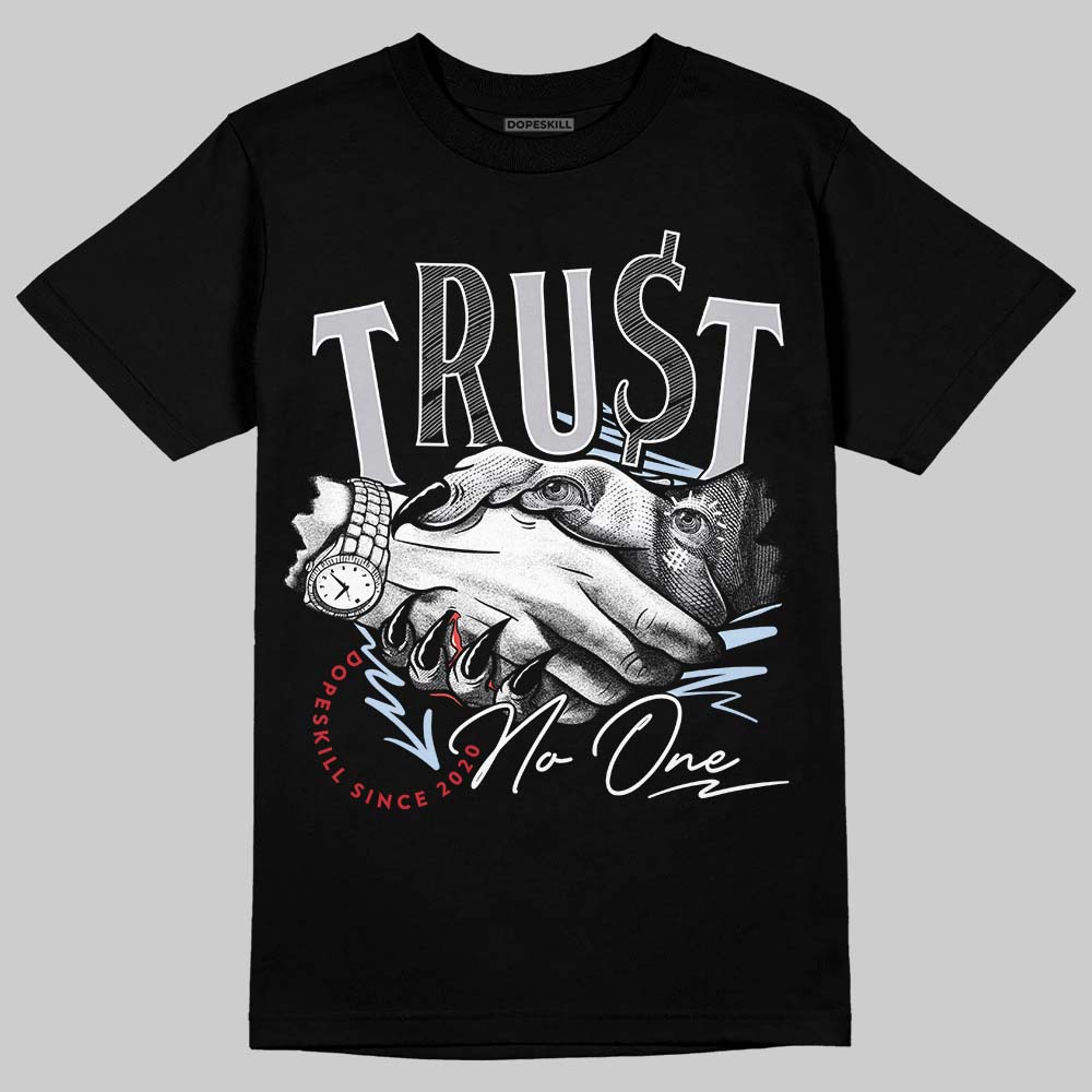 Black Metallic Reimagined 5s superstreetwear T-Shirt Trust No One Graphic