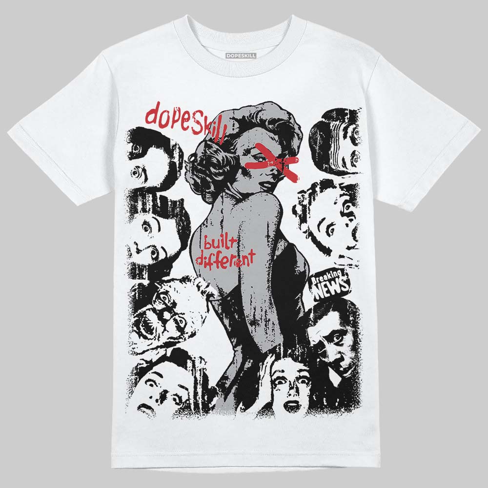 White Cement 4s superstreetwear T-Shirt Built Different Graphic