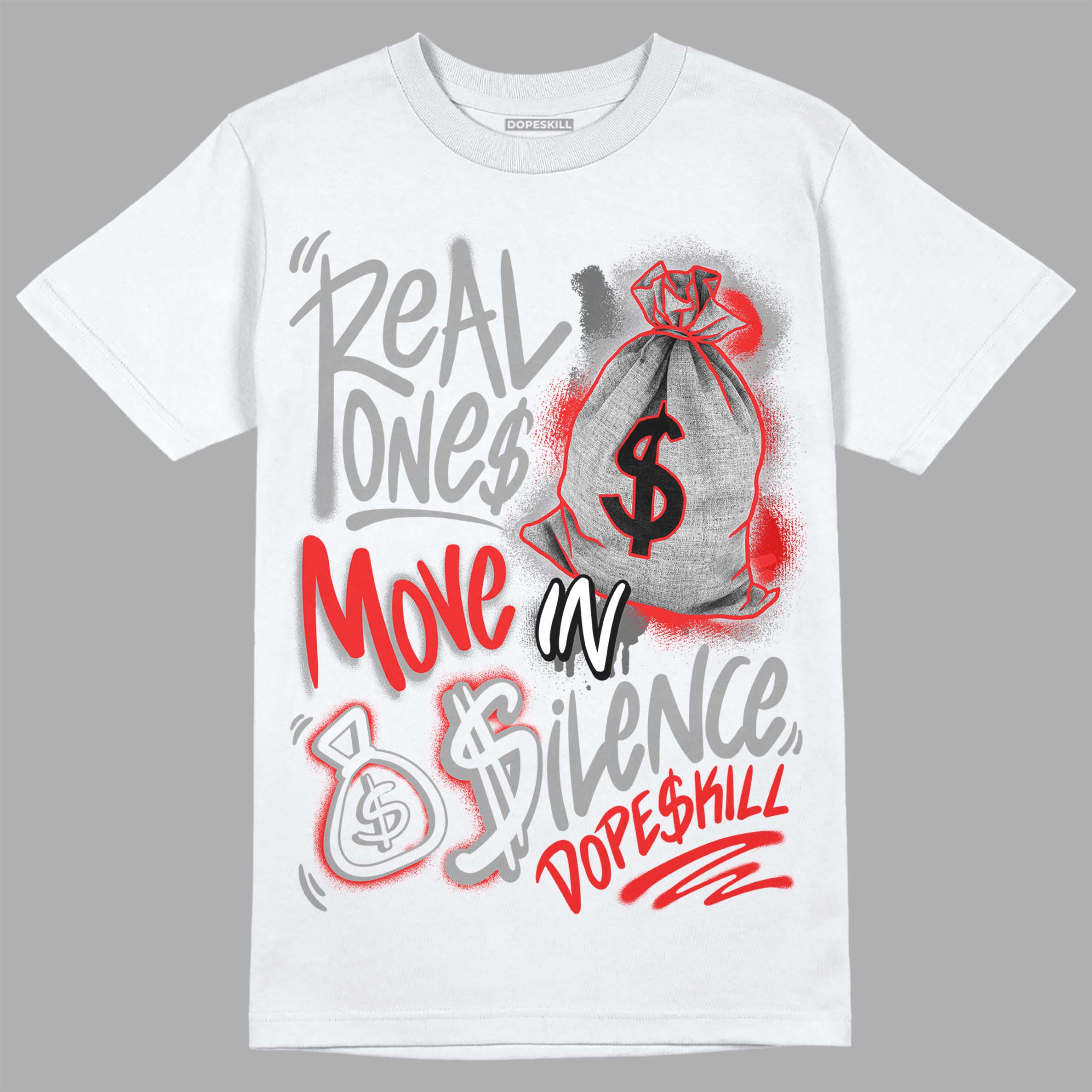 Grey Collection superstreetwear T-Shirt Real Ones Move In Silence Graphic