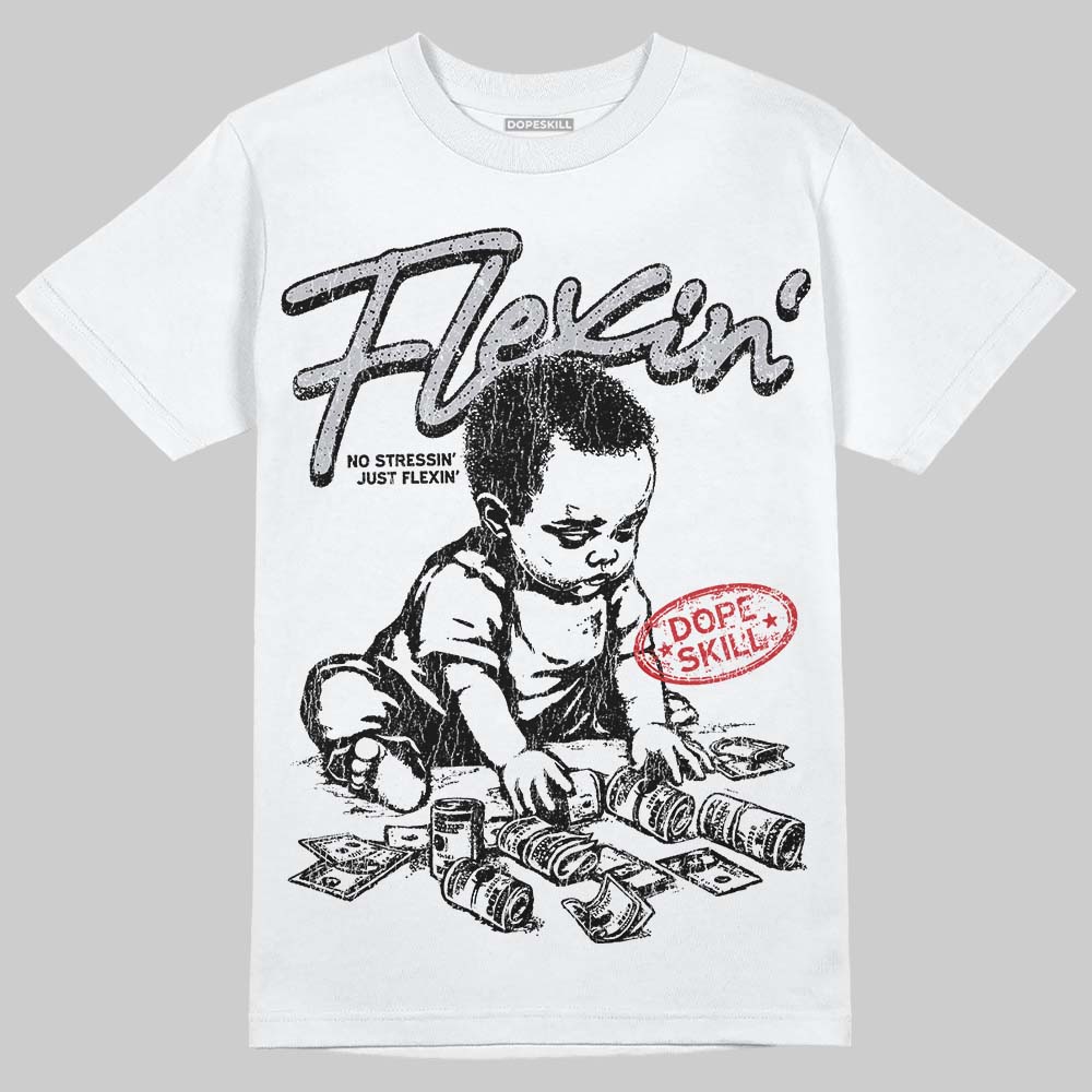 White Cement 4s superstreetwear T-Shirt Flexin' Graphic