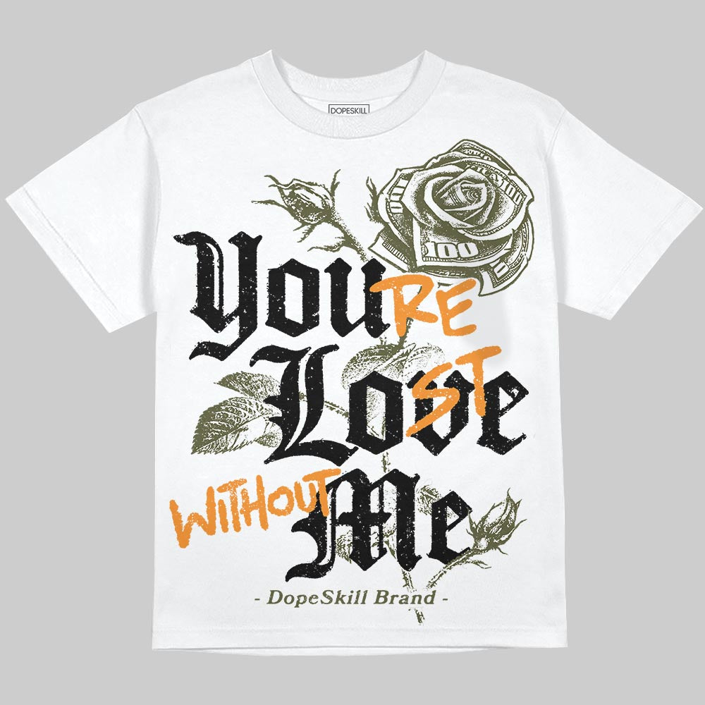 Olive Collection superstreetwear Oversize Print T-Shirt You're Lost Without Me Graphic