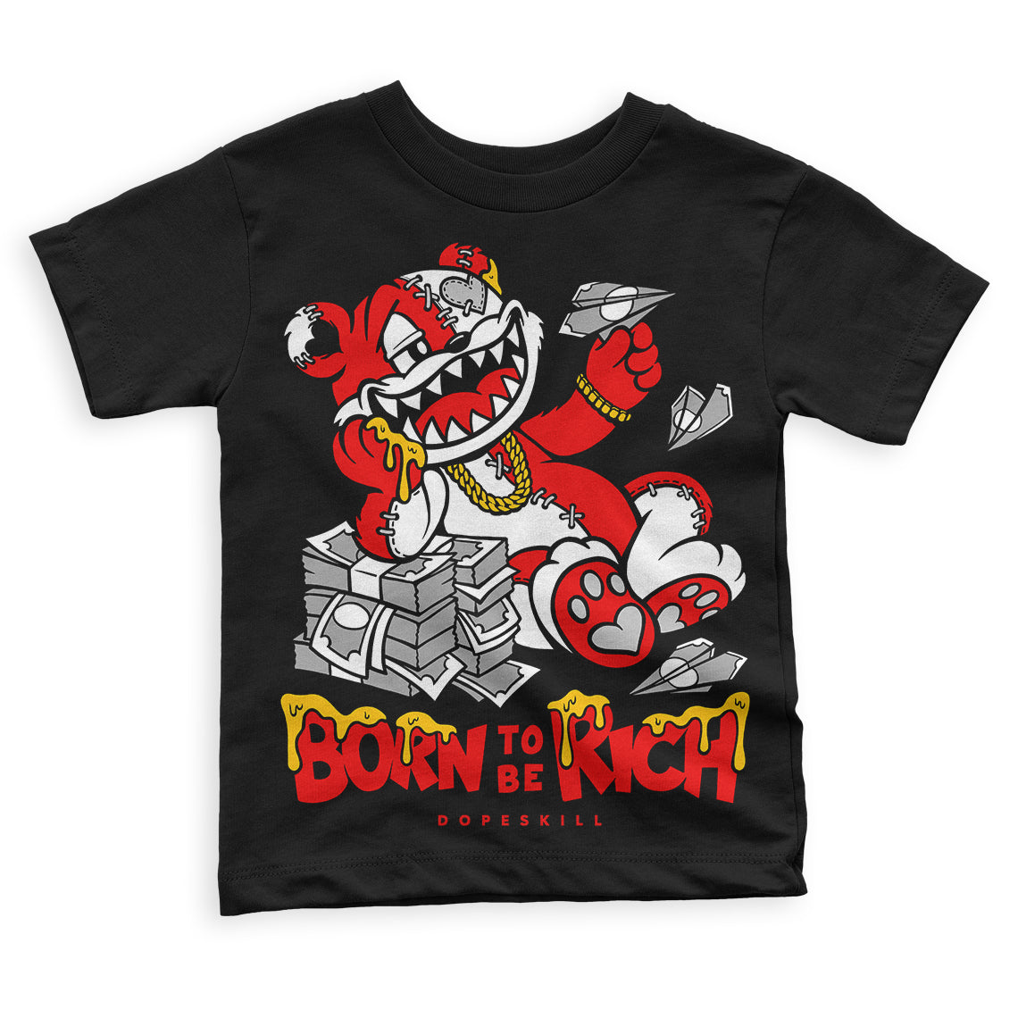 Cherry 12s superstreetwear Toddler Kids T-shirt Born To Be Rich Graphic