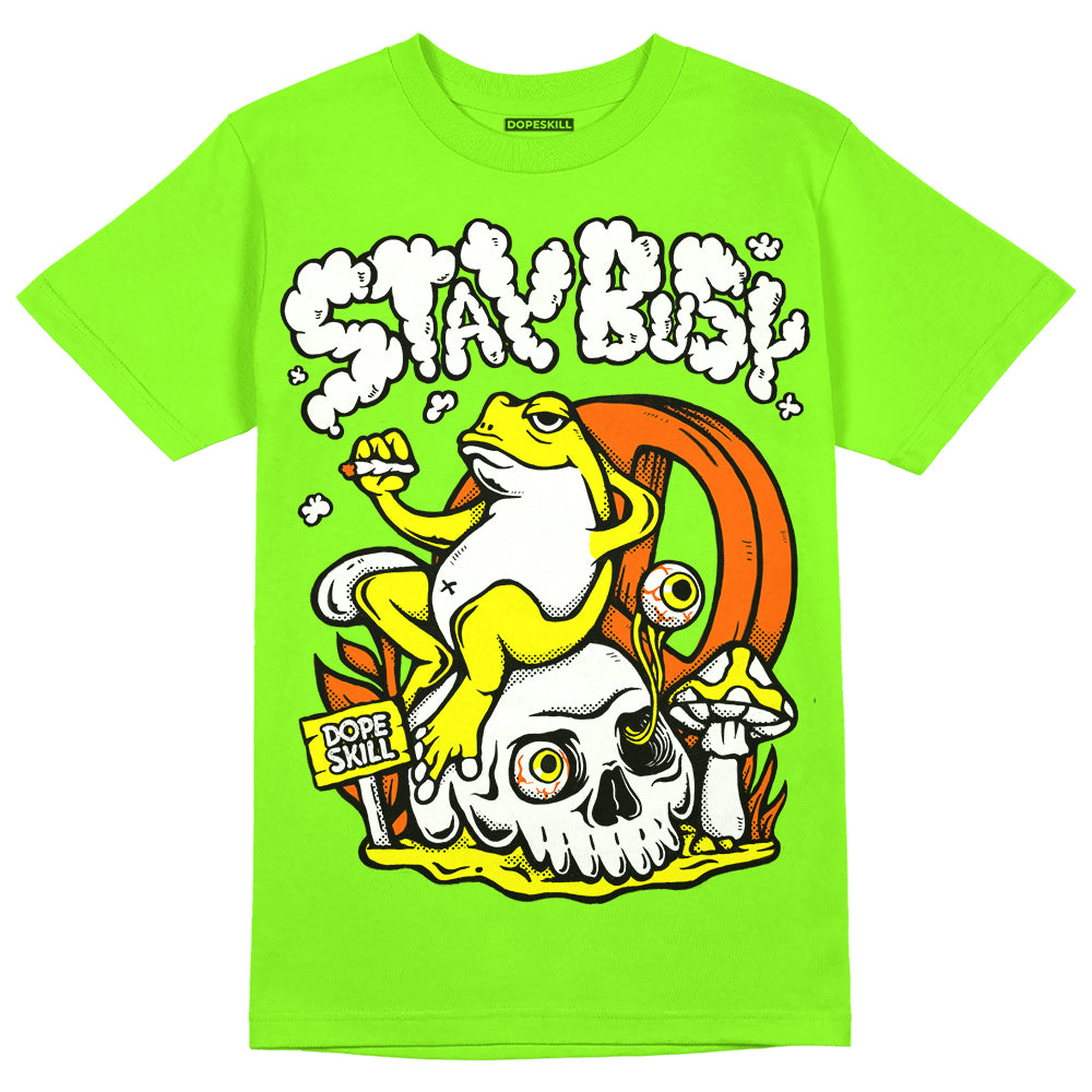 Neon Green Collection superstreetwear Neon Green T-shirt Stay Busy Graphic