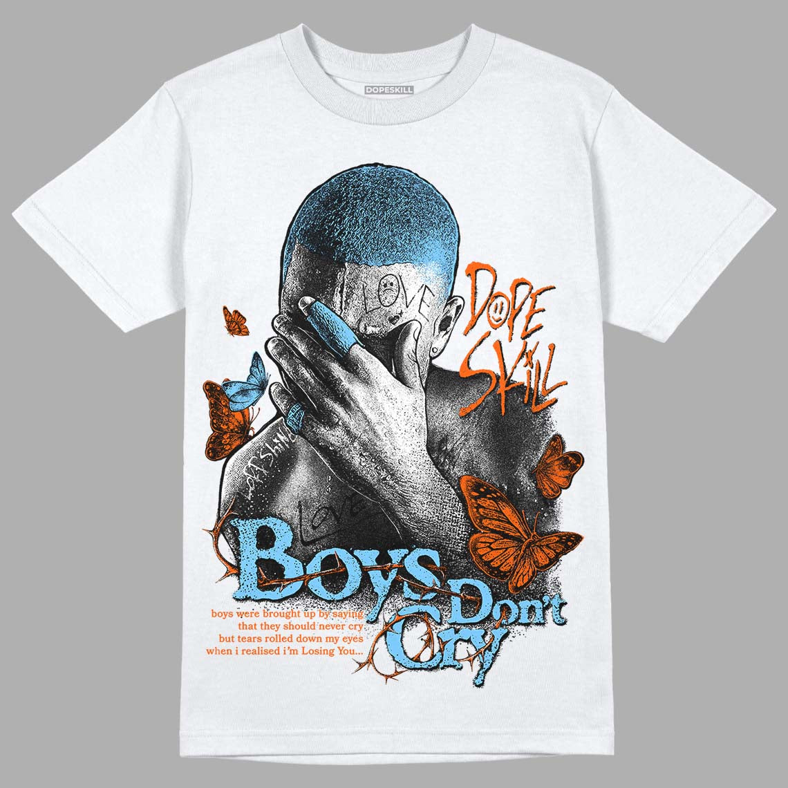 Dunk Low Futura University Blue superstreetwear T-Shirt Boys Don't Cry Graphic
