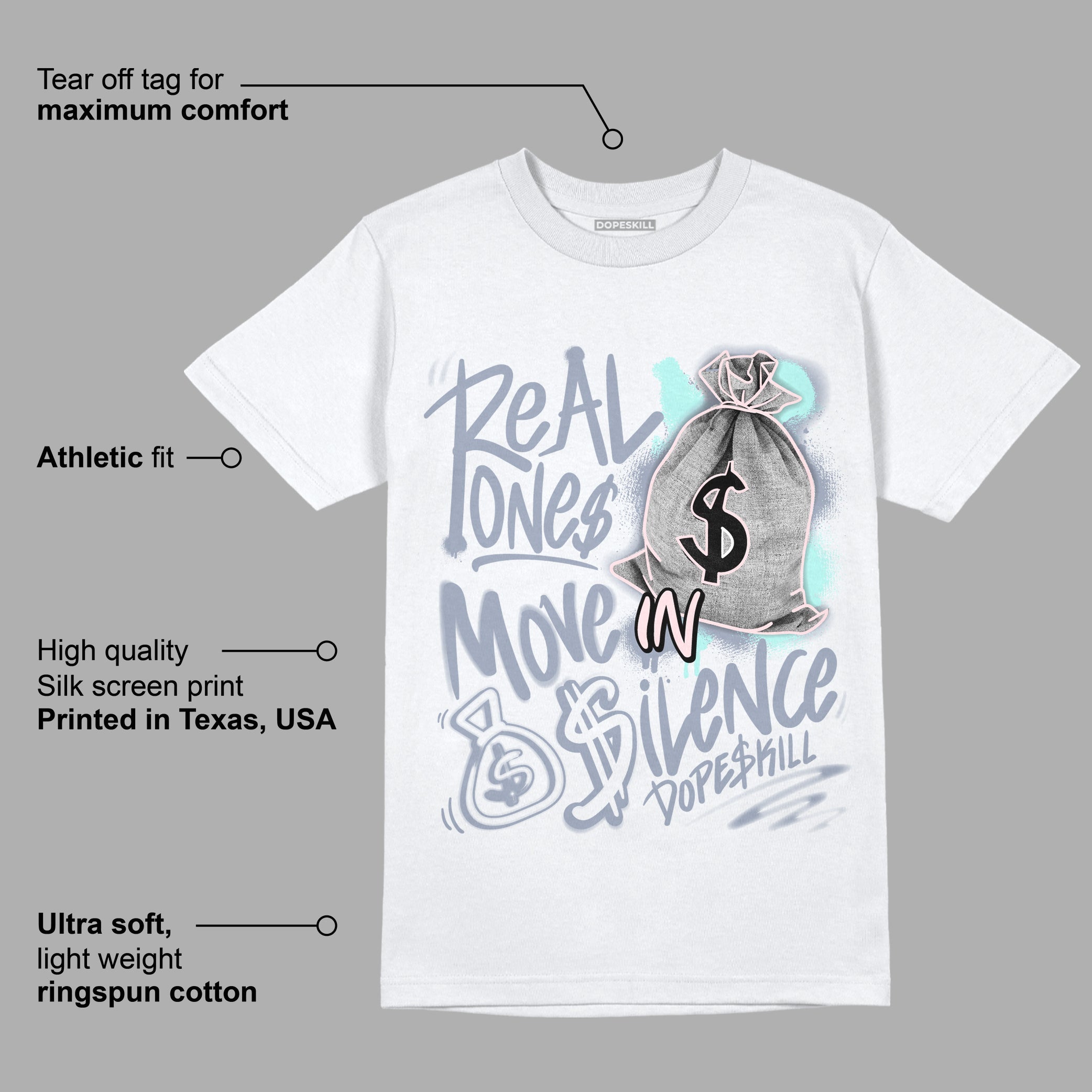 AJ 5 Easter superstreetwear T-Shirt Real Ones Move In Silence Graphic