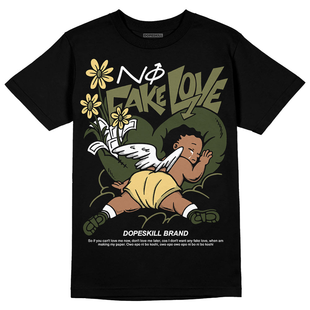 Craft Olive 4s superstreetwear T-Shirt No Fake Love Graphic