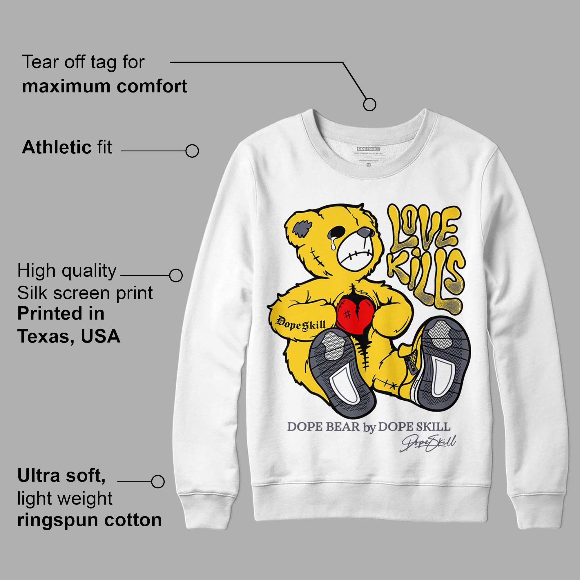 Lightning 4s superstreetwear Sweatshirt Love Kills Graphic