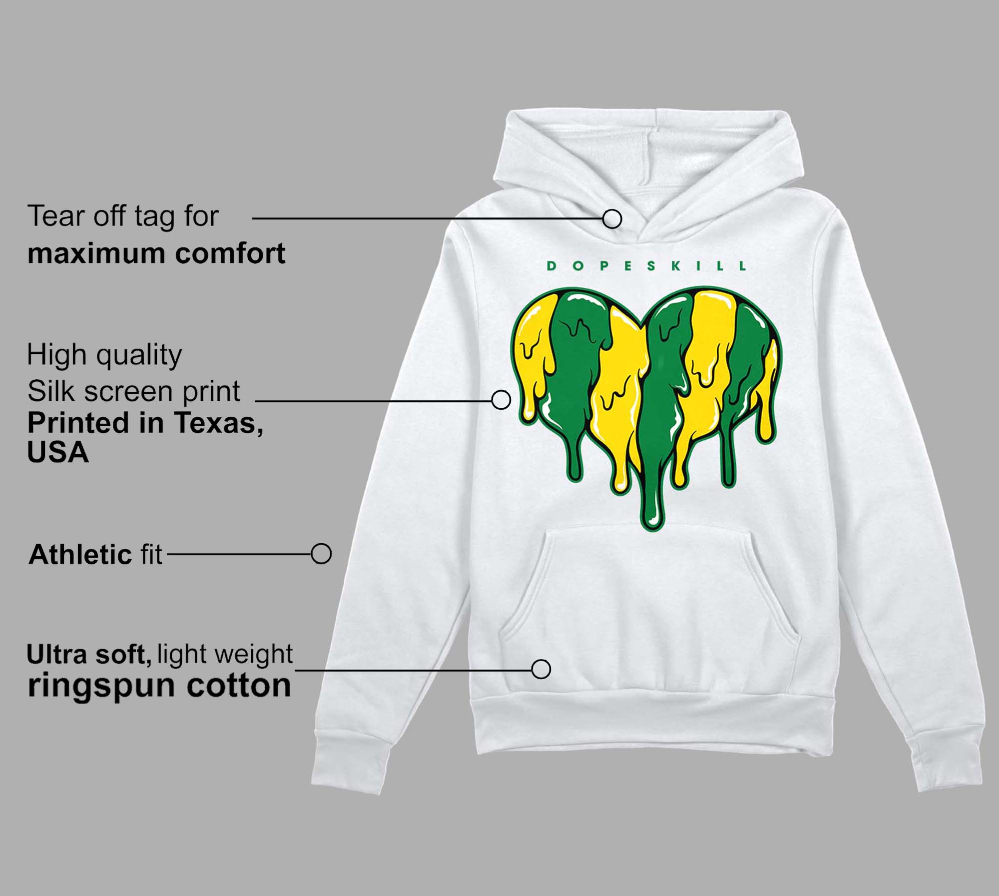 Dunk Low Reverse Brazil superstreetwear Hoodie Sweatshirt Slime Drip Heart Graphic
