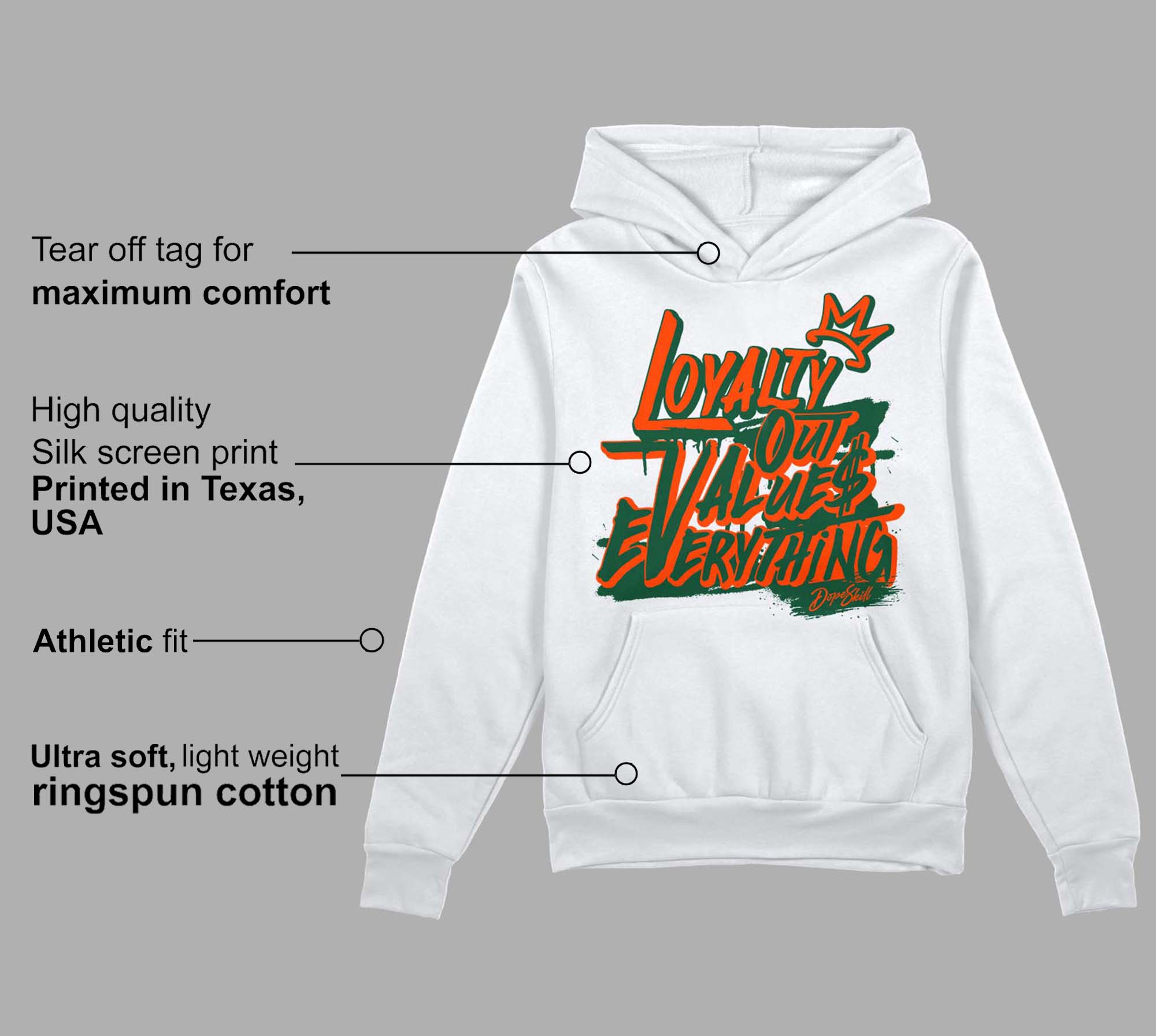 Dunk Low Team Dark Green Orange superstreetwear Hoodie Sweatshirt LOVE Graphic
